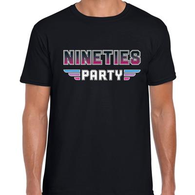Nineties party / feest t-shirt - zwart - voor heren - feestkleding - jaren 90 thema feest Nineties party / feest t-shirt - zwart - voor heren - feestkleding - jaren 90 thema feest