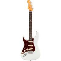 Fender American Ultra Stratocaster LH Arctic Pearl RW linkshandige elektrische gitaar met koffer - thumbnail