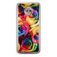 Neon bloemen: Motorola Moto G6 Transparant Hoesje - thumbnail