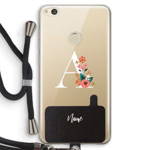 Pink Bouquet: Huawei Ascend P8 Lite (2017) Transparant Hoesje met koord