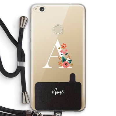 Pink Bouquet: Huawei Ascend P8 Lite (2017) Transparant Hoesje met koord