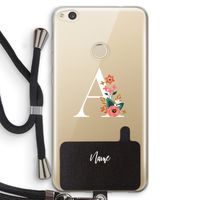 Pink Bouquet: Huawei Ascend P8 Lite (2017) Transparant Hoesje met koord