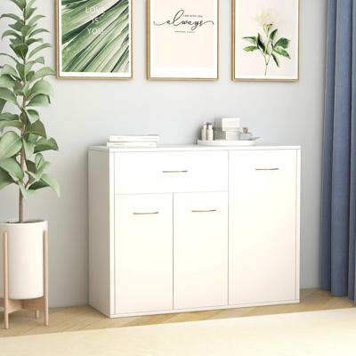 Dressoir 88x30x70 cm bewerkt hout wit