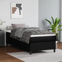 Boxspring bed kunstleer zwart 100x200 cm