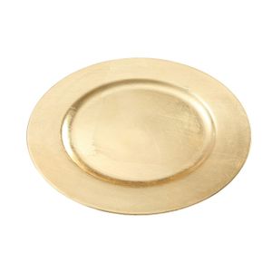 1x Diner onderborden goud 33 cm rond