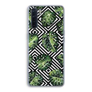 Geometrische jungle: Oppo A91 Transparant Hoesje