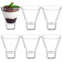 Vivalto Dessert glazen - 6x stuks - 230 ml - D9 cm - glas - amuse glaasje Vivalto Dessert glazen - 6x stuks - 230 ml - D9 cm - glas - amuse glaasje