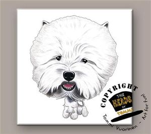 West Highland White Terrier tegeltje