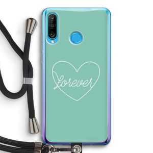 Forever heart pastel: Huawei P30 Lite Transparant Hoesje met koord