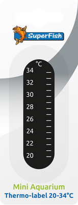 Superfish Aquarium Plakthermometer - Tropisch/Zoutwater, Nauwkeurige Temperatuur 20-34°C