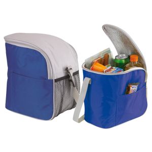 Kleine koeltas/Lunch tas model Glaciaal - 2x - 23 x 16 x 26 cm - 1 vaks - blauw/grijs - 9 Liter