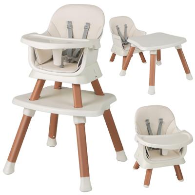 6-in-1 Kinderstoel Hoogstoel & Eetstoel & Leerstoel Babystoel Combihoogstoel Natuur