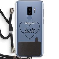 Best heart black: Samsung Galaxy S9 Plus Transparant Hoesje met koord