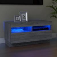 Tv-meubel met LED-verlichting 80x35x40 cm grijs sonoma eiken - thumbnail