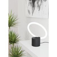 EGLO Caranacoa Tafellamp - LED - 26 cm - Zwart/Wit - thumbnail