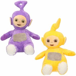 Set van 2x pluche Teletubbies speelgoed knuffels Tinky Winky en Laa-Laa 30 cm