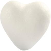 Creativ Company Harten, h: 6 cm, d: 3 cm, b: 6 cm, wit, 5 stuk/ 1 doos