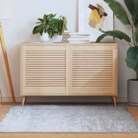 VidaXL Kastdeuren met lamellen 2 st 61,5x59,4 cm massief grenenhout