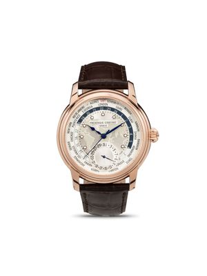 Frederique Constant montre Classic Worldtimer Manufacture 42 mm - Blanc