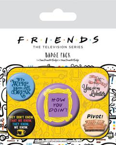 Friends Pin-Back Buttons 5-Pack Quotes