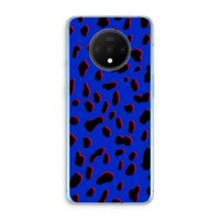 Blue Leopard: OnePlus 7T Transparant Hoesje