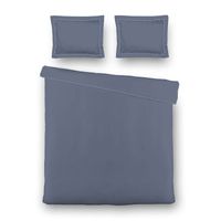 Luna Bedding Hotel Piping - Donkerblauw Dekbedovertrek Lits-jumeaux (240 x 220 cm + 2 kussenslopen) Dekbedovertrek