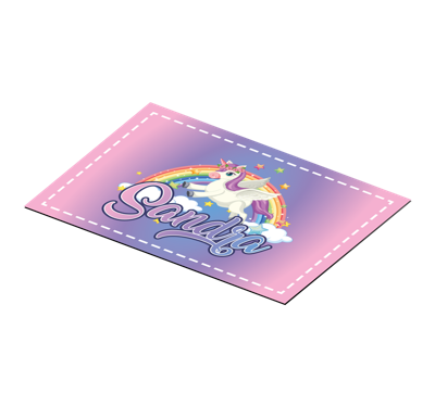 Placemat kleuren Mooie eenhoorn aanpasbaar