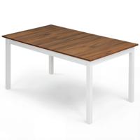 Eettafel voor 4-6 Personen Rechthoekige Eettafel met Groot Tafelblad en Massieve Rubberhouten Poten Keukentafel voor Keuken Eetkamer en Woonkamer 152,5 x 91,5 x 76,5 cm
