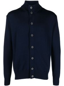 Ballantyne cardigan en laine à col montant - Bleu