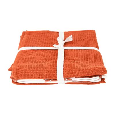 Theedoeken terra - set van 3 - 65x45 cm