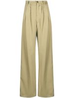 Reformation pantalon ample Mason à taille haute - Vert