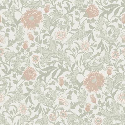 Dutch Wallcoverings Eleganza - Bilbury Sage Coral - Multicolor