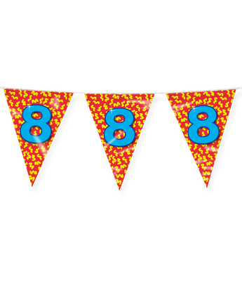 Happy Verjaardag Vlaggenlijn 8 Jaar (10m)