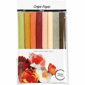 Creativ Company Crêpepapier Pastelkleuren, 8 Vellen