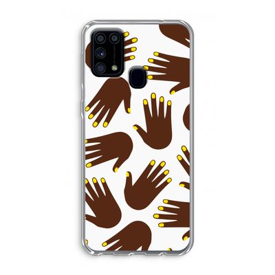 Hands dark: Samsung Galaxy M31 Transparant Hoesje