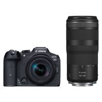 Canon EOS R7 systeemcamera Zwart + RF-S 18-150mm f/3.5-6.3 IS STM + RF 100-400mm f/5.6-8.0 IS USM