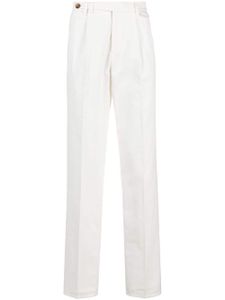 Brunello Cucinelli pantalon de costume à taille mi-haute - Blanc