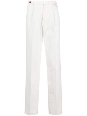 Brunello Cucinelli pantalon de costume à taille mi-haute - Blanc