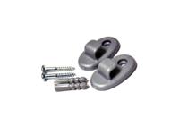 Metaltex wandhaakjes 2 stuks grijs