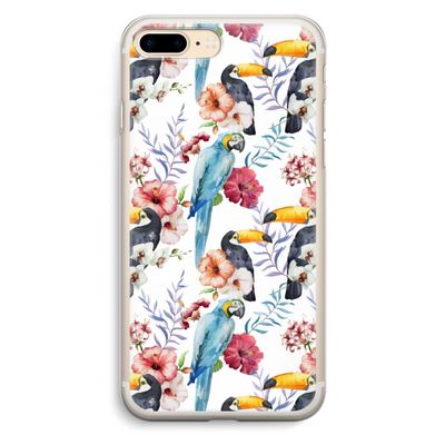 Bloemen tukan: iPhone 7 Plus Transparant Hoesje