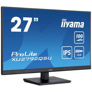 Iiyama XU2792QSU-B6 Business LED-monitor Energielabel F (A - G) 68.6 cm (27 inch) 2560 x 1440 Pixel 16:9 0.4 ms HDMI, DisplayPort, Hoofdtelefoon (3.5 mm