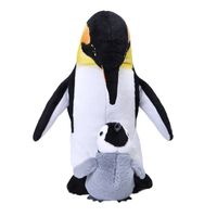 Pluche keizers pinguin met baby knuffel 38 cm speelgoed - thumbnail