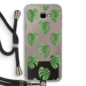 Monstera leaves: Samsung Galaxy J4 Plus Transparant Hoesje met koord