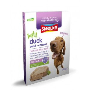 Smølke Tasty Duck vers gestoomde eend nat hondenvoer 2 x (10 x 395 g)