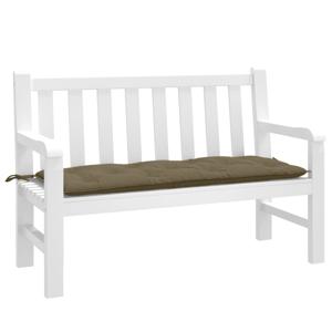VidaXL Tuinbankkussen 120x50x7 cm stof gemêleerd taupe