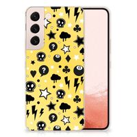 Silicone Back Case Samsung Galaxy S22 Punk Geel - thumbnail