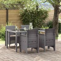 Tuinstoel 4 pcs Lichtgrijs 53 x 49 x 85 cm PP