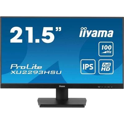 PC-monitor - IIYAMA - XU2293HSU-B7 - 21,5 FHD - IPS - 100Hz - 1ms - HDMI/DP - USB HUB - Luidsprekers - Zwart