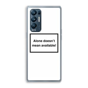 Alone: Oppo Find X3 Neo Transparant Hoesje