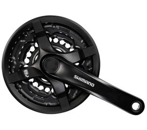 Shimano crankstel tourney cg triple 28-38-48 175mm zw. -4mm
